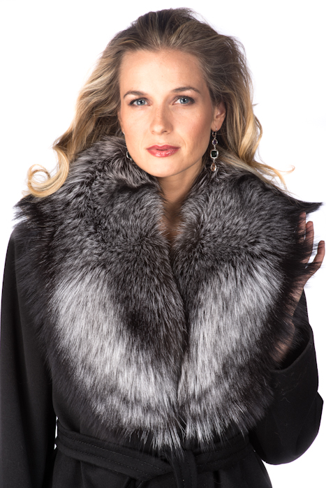real fur collar and cuffs