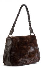 Mahogany Mink Handbag Braided Leather Handle – Madison Avenue Mall Furs