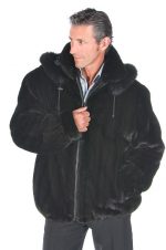 Mens Ranch Mink Jacket -Full Pelt Detachable Hood – Madison Avenue Mall ...
