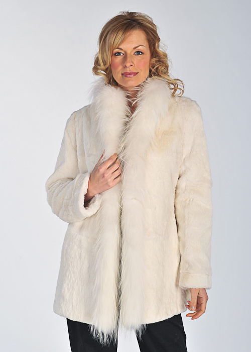 White Rabbit Fur Coat
