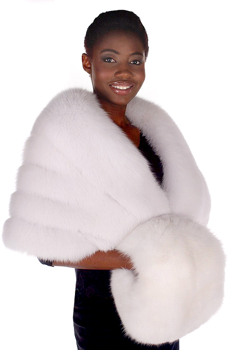 White Fox Fur Muff – White Fur Handwarmer Muff – Madison Avenue Mall Furs