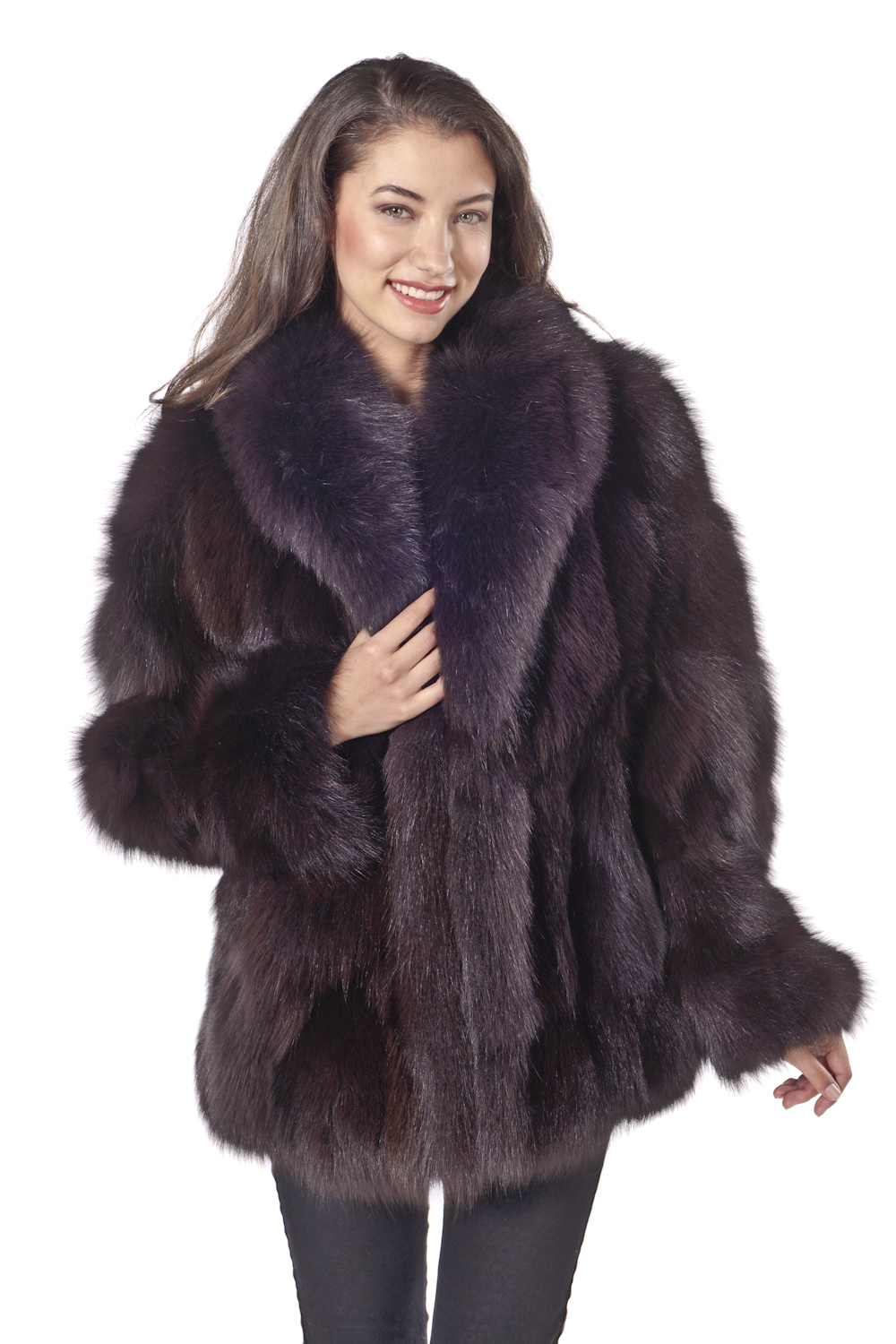 Brown Fox Fur Jacket Plus Size | Madison Avenue Mall Furs