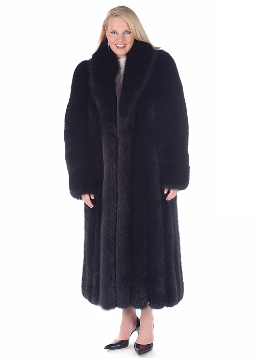 Fox Fur Coat – Black Fox Fur Coat Plus Size – Madison Avenue Mall Furs