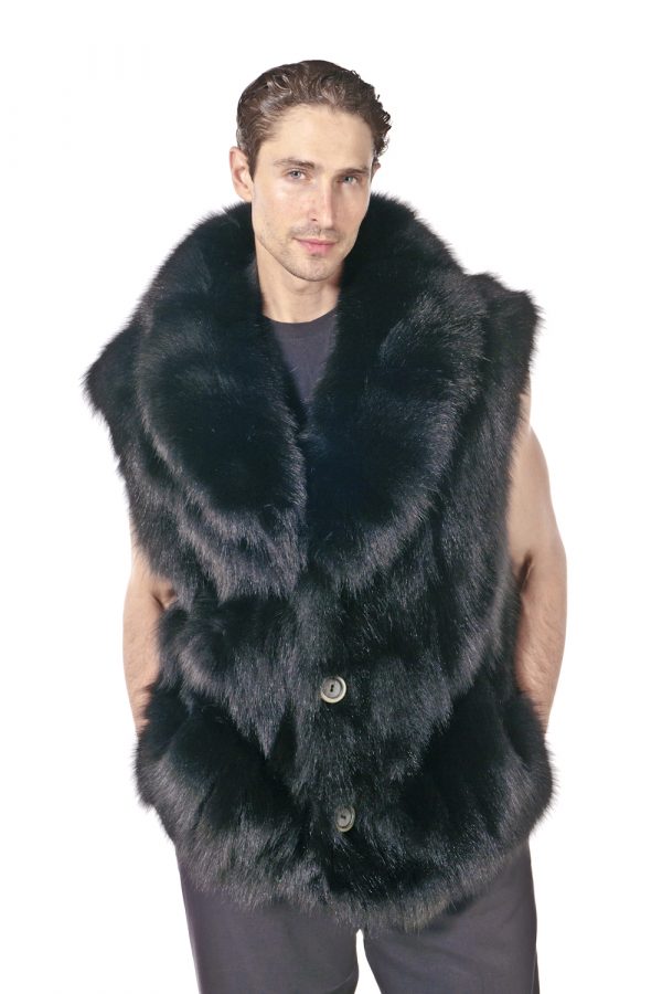 Mens Fox Fur Vest – Madison Avenue Mall Furs