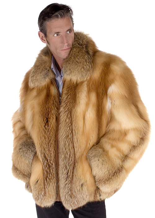 Mens Fur Jacket – Men’s Natural Red Fox Jacket – Madison Avenue Mall Furs