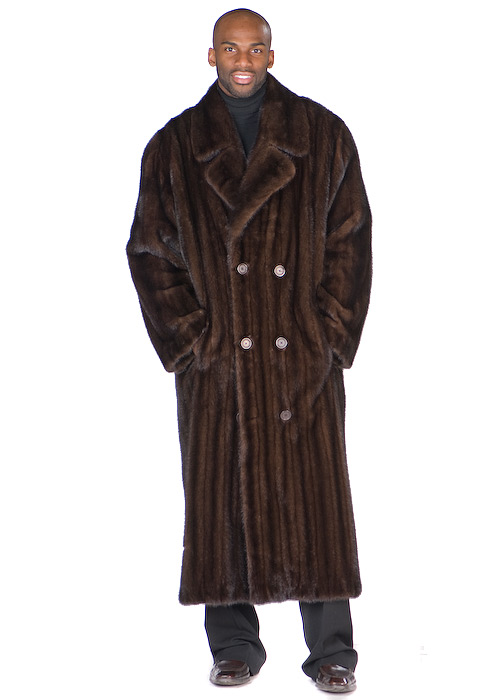 Brown mens mink coat