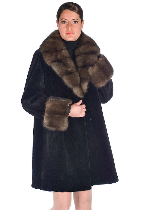 Sable Trimmed Sheared Mink Fur Jacket – Madison Avenue Mall Furs