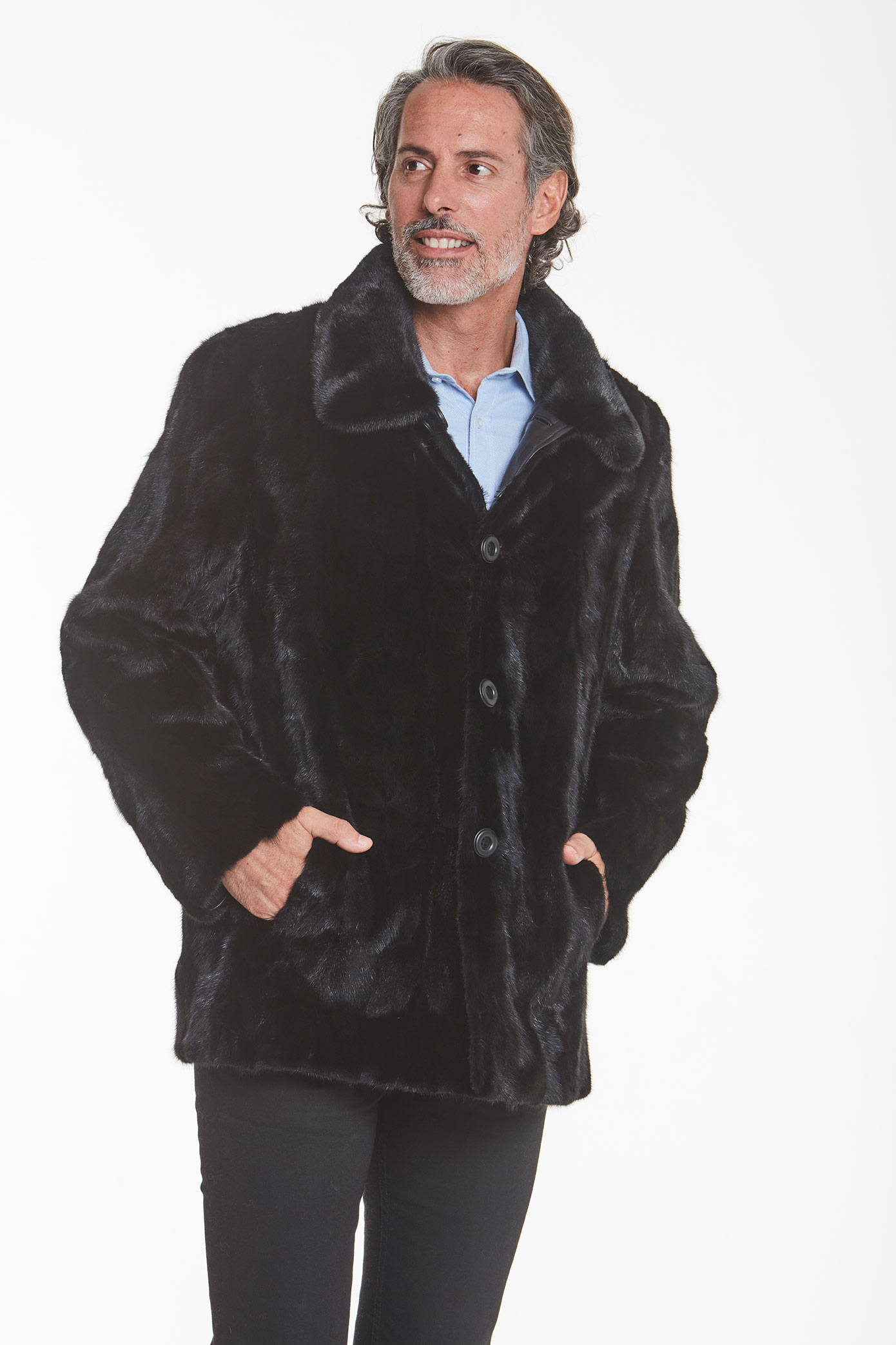 Men Real Fox Fur Coats Natural Full Fur White Lapel Collar Jacket Thick  Overwear | eBay