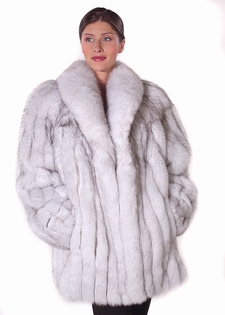 Blue Fox Natural Fox Fur Jacket – 29 