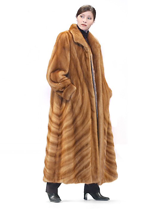 Mink Coat – Golden Dyed Directional – Madison Avenue Mall Furs