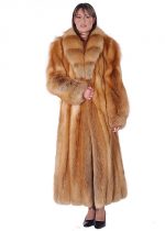 Natural Red Fox Fur Coat – Crosscut Shawl Collar | Madison Avenue Mall Furs