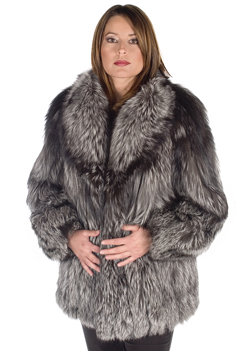 Silver Fox Jacket – Shawl 29 – Madison Avenue Mall Furs