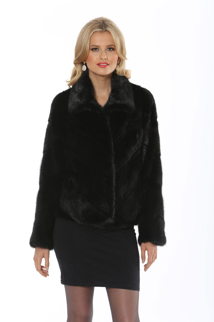 Mink Jacket – Chevron Stripe – Madison Avenue Mall Furs