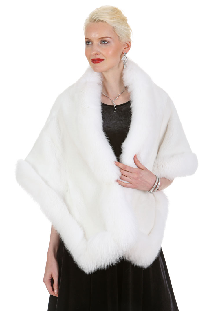White Mink Fur Cape – Madison Avenue Mall Furs
