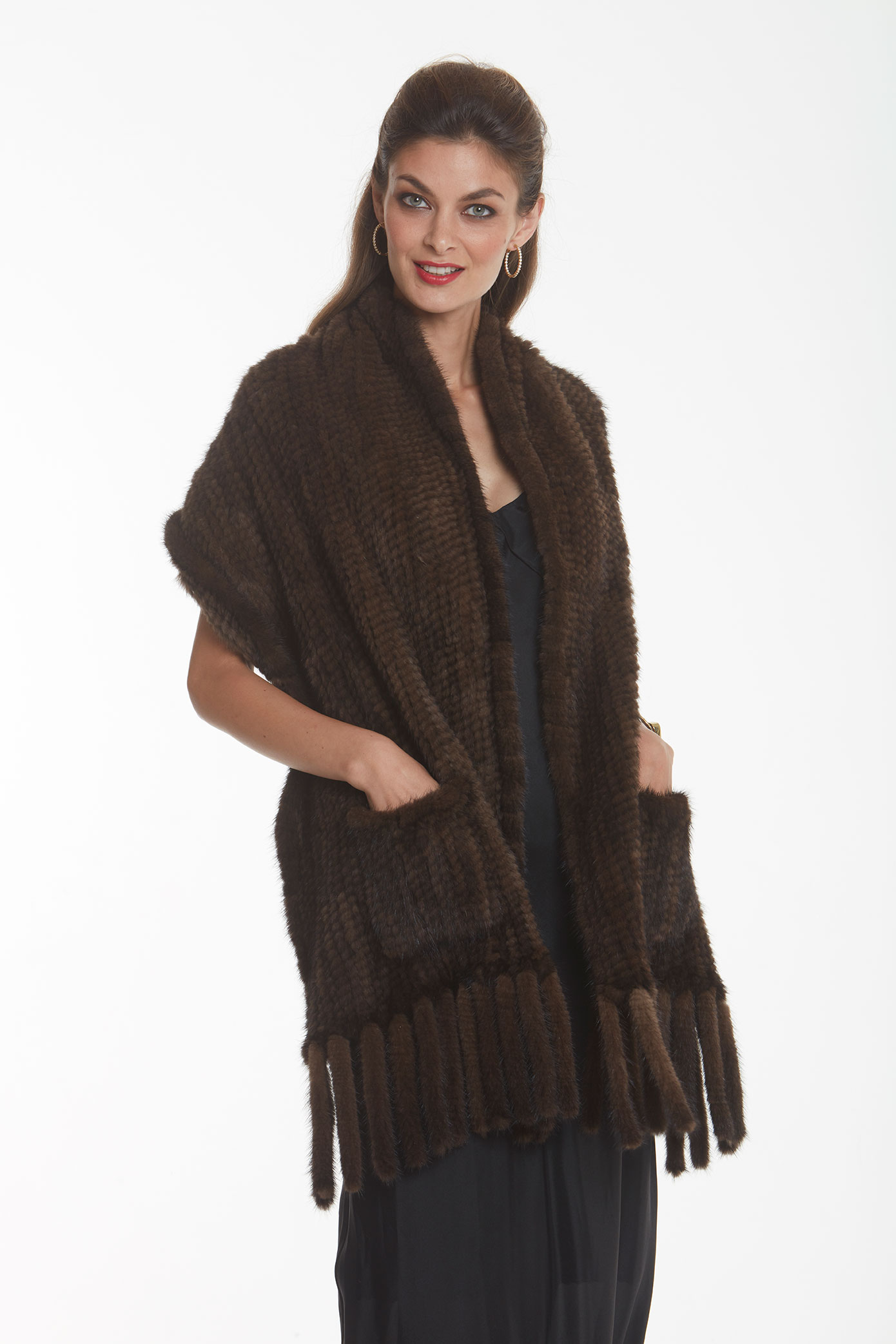 Mahogany Mink Wrap Shawl-Flirty Fringes – Madison Avenue Mall Furs