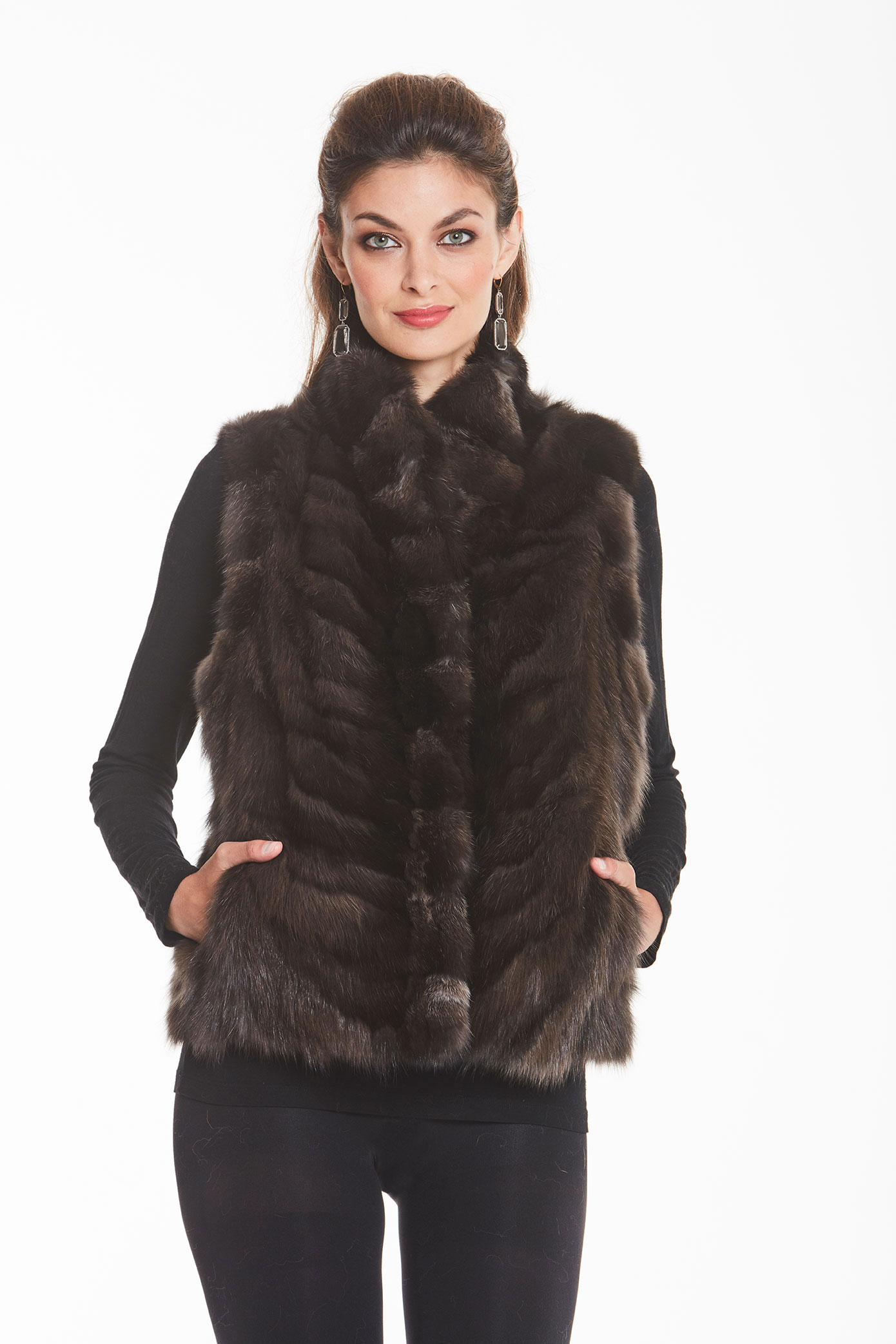Siberian Sable Vest – Reversible to Fabric – Madison Avenue Mall Furs