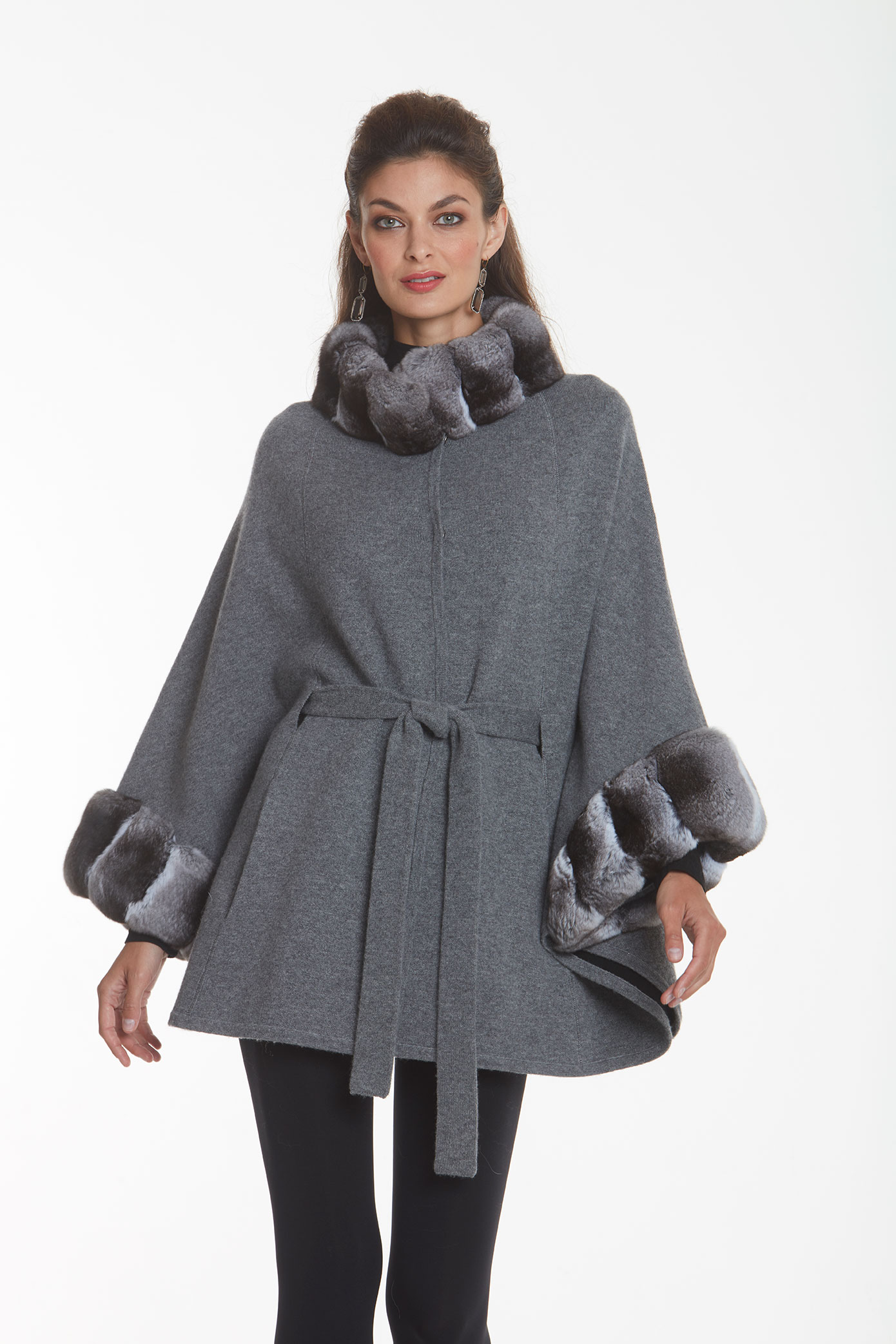 Cashmere and Chinchilla Cape | Madison Avenue Mall Furs